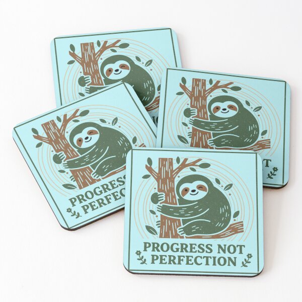 Item preview, Green Sloth Hug – Progress Not Perfection designed and sold by Iuqiune.