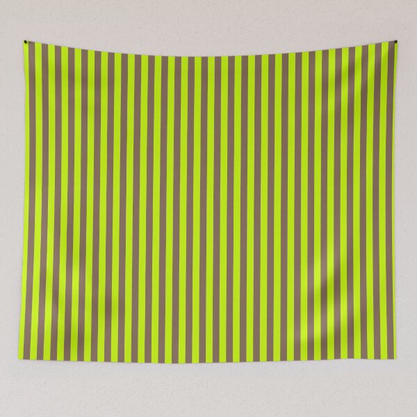 Item preview, Mocha brown and lime yellow stripes,striped pattern designed and sold by patterncrow.