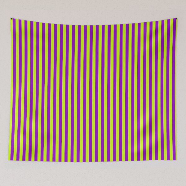 Item preview, Purple and neon lime yellow stripes,striped pattern designed and sold by patterncrow.