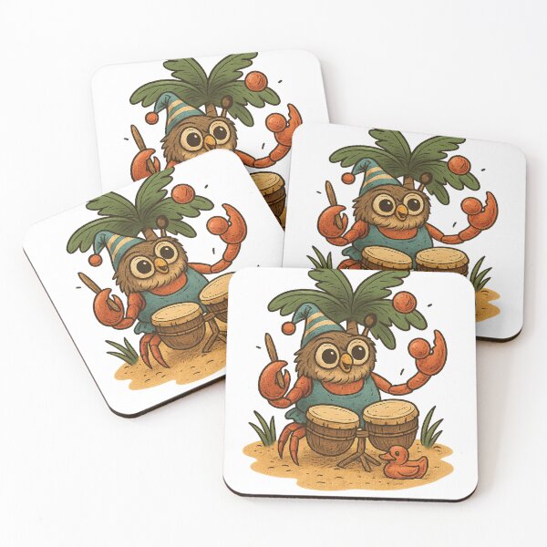Item preview, Owl-Crab Playing Bongos designed and sold by photoparadise22.