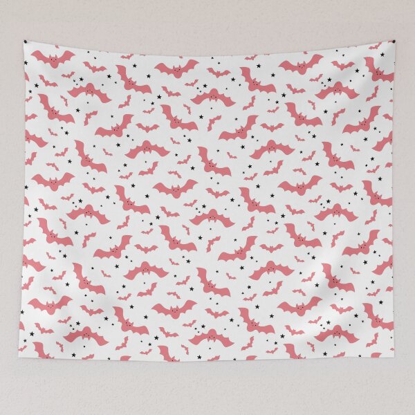 Item preview, Cute Halloween Pattern with Pink Bats designed and sold by Julza Art.