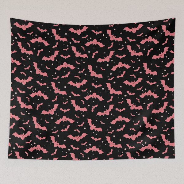 Item preview, Cute Halloween Pattern with Pink Bats designed and sold by Julza Art.