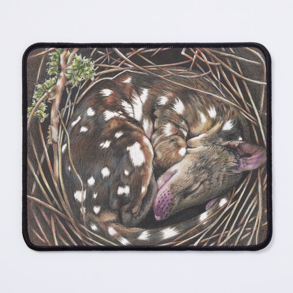 Item preview, Baby Tiger Quoll Curled up in a Nest designed and sold by DingbatDesigns.