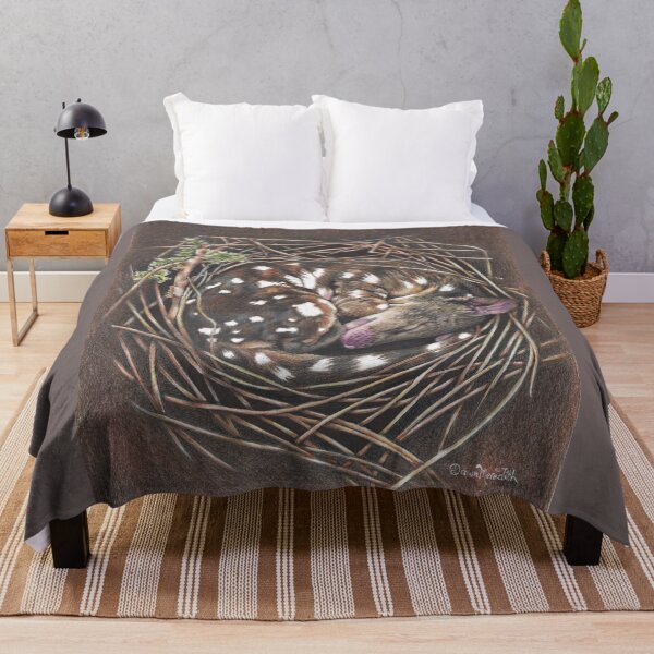 Item preview, Baby Tiger Quoll Curled up in a Nest designed and sold by DingbatDesigns.