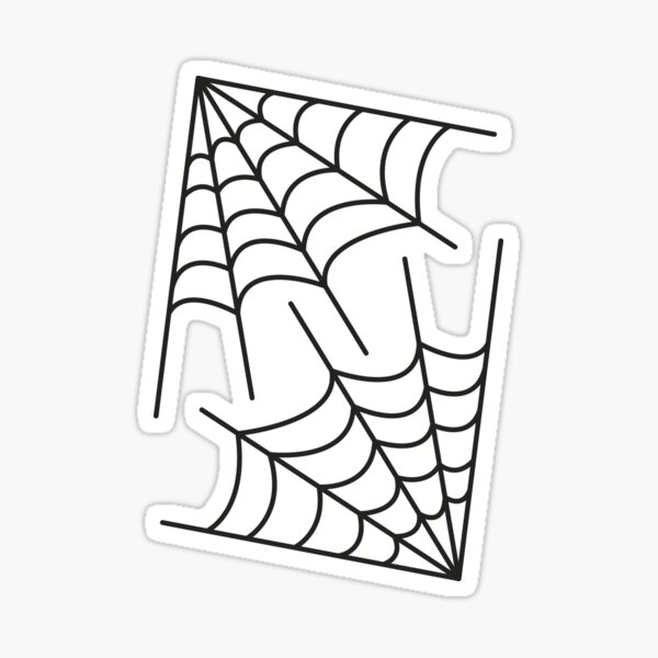 Corner Spider Web Decal Sticker 10 X 7 