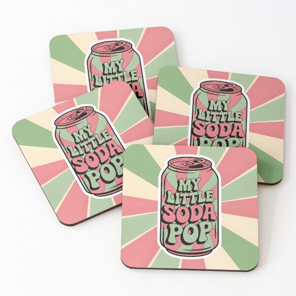 Item preview, My Little Soda Pop – Retro Soda Can  pink-green Design designed and sold by EmeraldeaDesign.