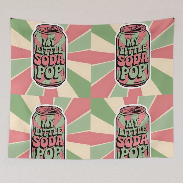 Item preview, My Little Soda Pop – Retro Soda Can  pink-green Design designed and sold by EmeraldeaDesign.