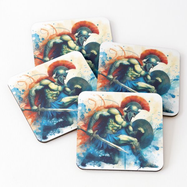 Item preview, Greek warrior in watercolor designed and sold by paulrommer.