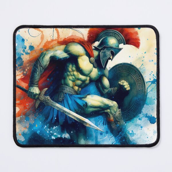 Item preview, Greek warrior in watercolor designed and sold by paulrommer.