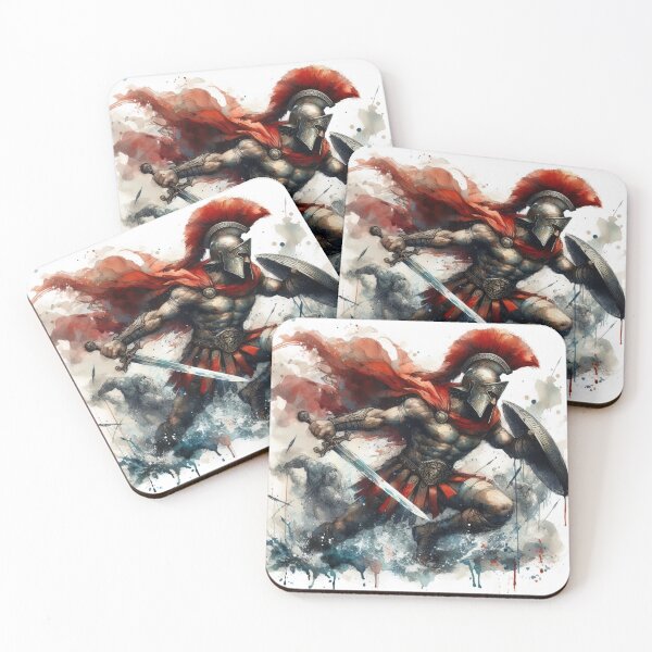 Item preview, Greek warrior in watercolor designed and sold by paulrommer.