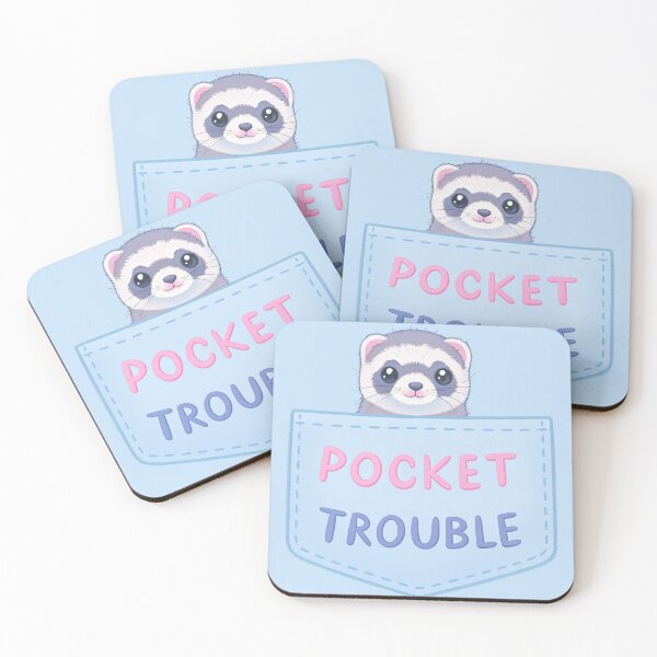 Item preview, Pocket Trouble Ferret Sticker designed and sold by kacperartdesign.