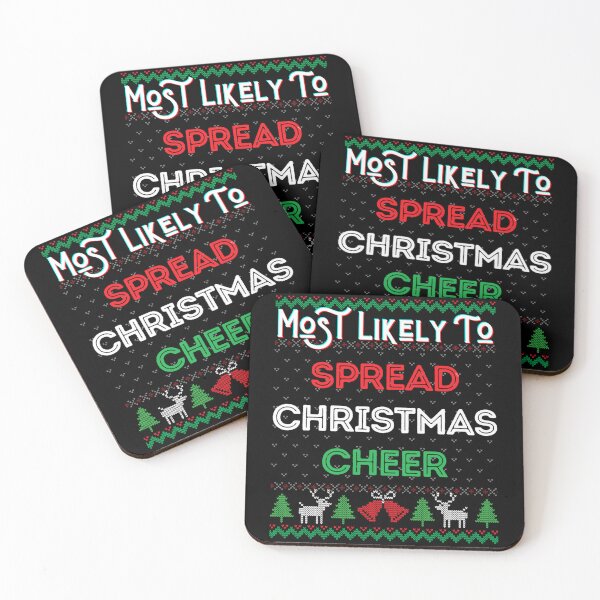 Item preview, Most Likely To Spread Christmas Cheer Ugly Xmas Sweater Fun designed and sold by RichardSantosc1.
