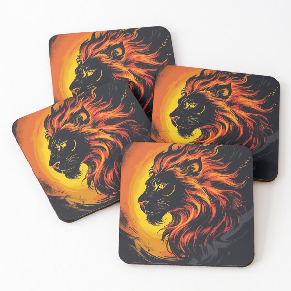 Item preview, Blazing Lion - Wildfire Animal Design designed and sold by faleisvolen22.