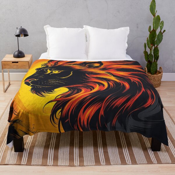 Item preview, Blazing Lion - Wildfire Animal Design designed and sold by faleisvolen22.