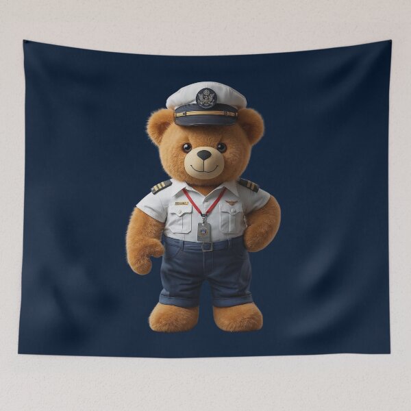 Item preview, Cute Beat „Andrew” pilot plane stewardess flight captain designed and sold by Tattoo-Shirt Designer .
