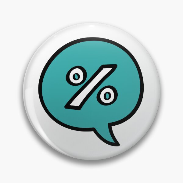 Item preview, Percentage sign in speech bubble designed and sold by KasTanDesign.