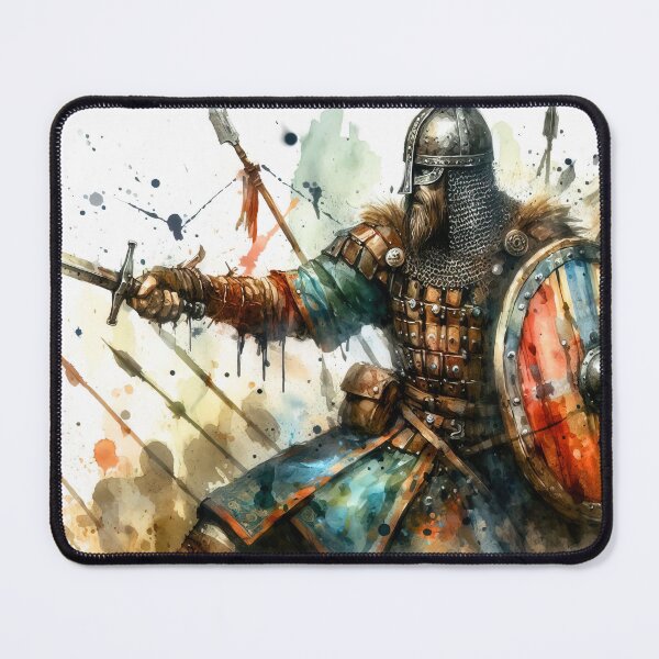 Item preview, Medieval warrior in watercolor designed and sold by paulrommer.
