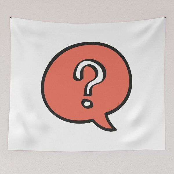 Item preview, Question mark sign in speech bubble designed and sold by KasTanDesign.