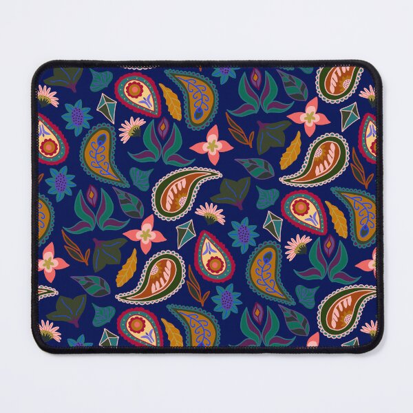 Item preview, Blue Jewel Toned Paisley Boho Floral designed and sold by Lozzie Eliza Designs.