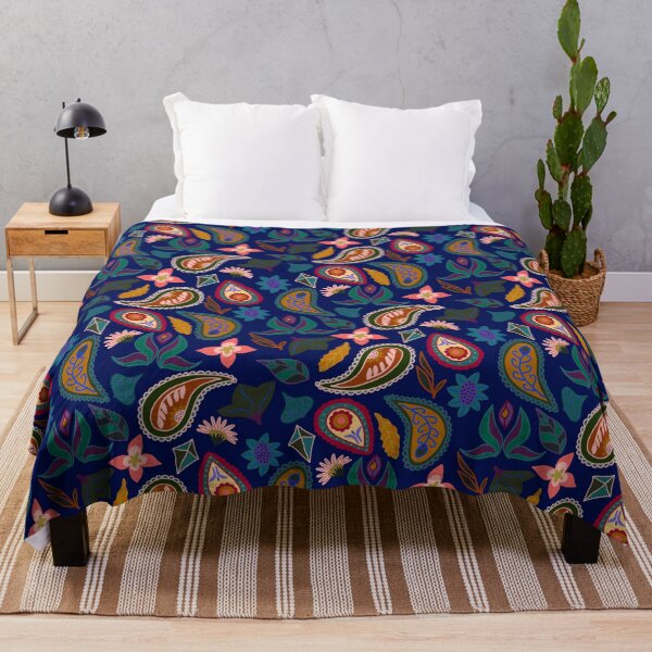 Item preview, Blue Jewel Toned Paisley Boho Floral designed and sold by Lozzie Eliza Designs.