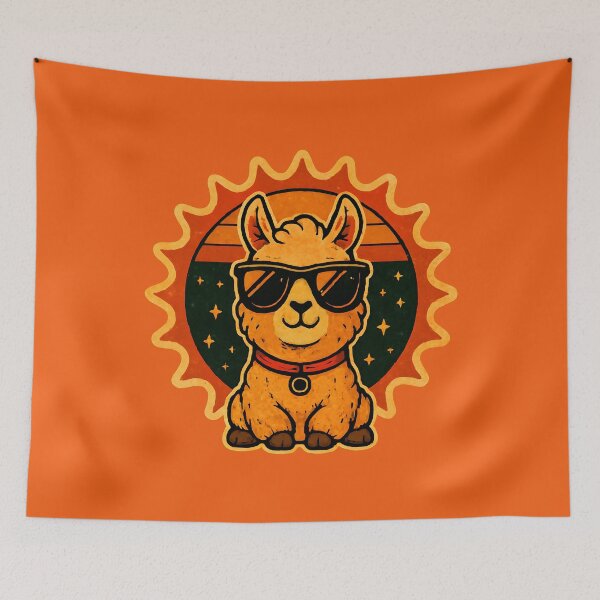 Item preview, Retro Cool Llama – Fun Alpaca Style with Shades designed and sold by Adelberton.
