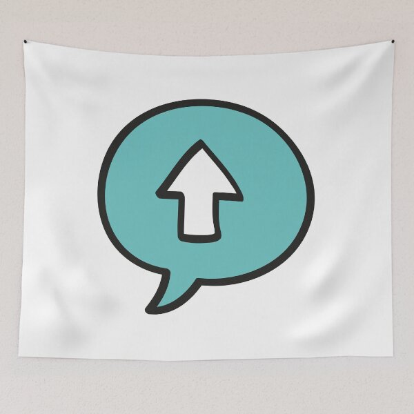 Item preview, Up arrow sign in speech bubble designed and sold by KasTanDesign.
