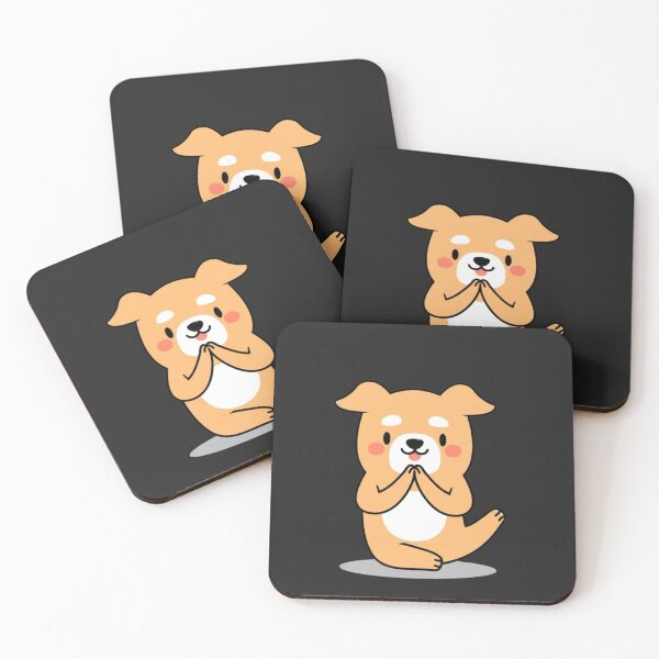 Item preview, Yoga Dog – Cute Kawaii Chibi Dog Doing Yoga Pose | Funny Minimalist Premium Design designed and sold by ColorSplash123.