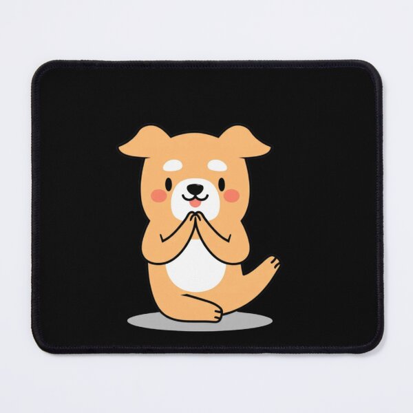 Item preview, Yoga Dog – Cute Kawaii Chibi Dog Doing Yoga Pose | Funny Minimalist Premium Design designed and sold by ColorSplash123.