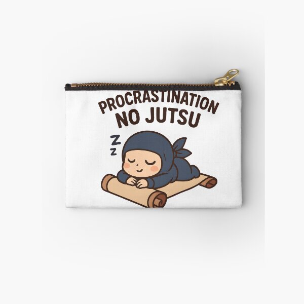 Item preview, Procrastination No Jutsu; Cute Kawaii Ninja Sleeping on Scroll Anime Pun  designed and sold by OsasChild.