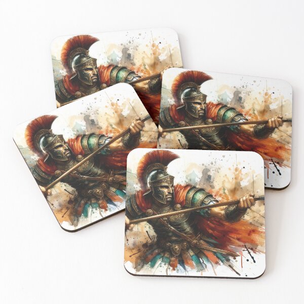 Item preview, Roman warrior in watercolor designed and sold by paulrommer.