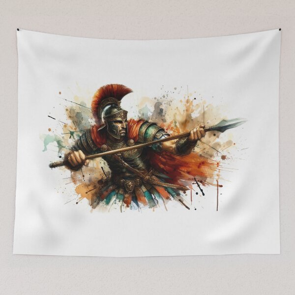 Item preview, Roman warrior in watercolor designed and sold by paulrommer.