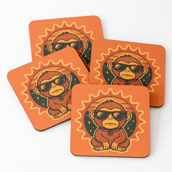 Item preview, Retro Monkey – Cool Vibes with a Serious Loo designed and sold by Adelberton.