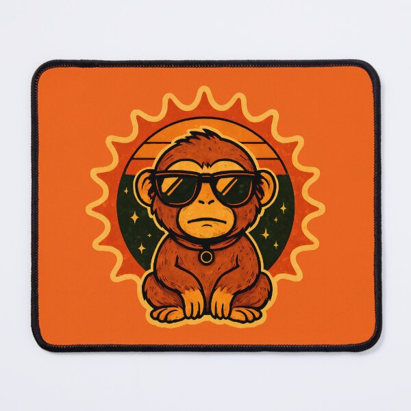 Item preview, Retro Monkey – Cool Vibes with a Serious Loo designed and sold by Adelberton.