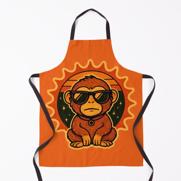 Item preview, Retro Monkey – Cool Vibes with a Serious Loo designed and sold by Adelberton.