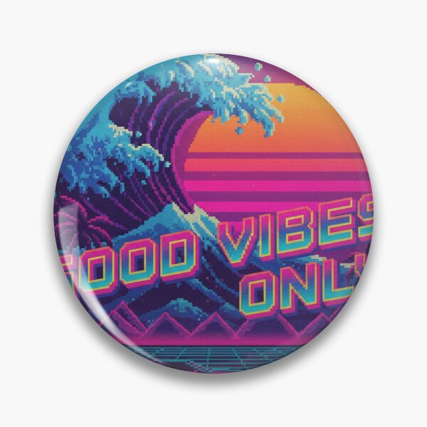 Item preview, Retro Pixel 'Good Vibes Only' Wave designed and sold by vibecult.