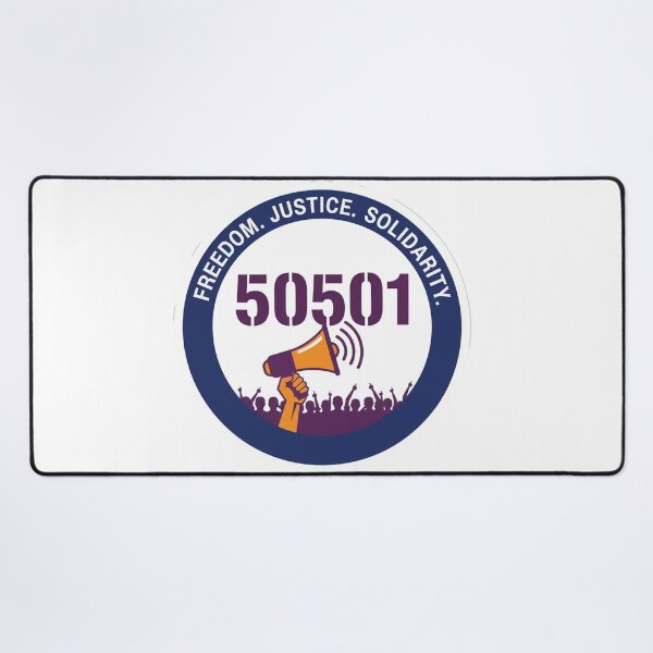 Item preview, Freedom. Justice. Solidarity. 50501. designed and sold by Owcomm.