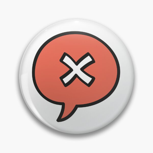 Item preview, Wrong mark sign in speech bubble designed and sold by KasTanDesign.