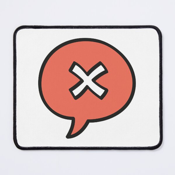 Item preview, Wrong mark sign in speech bubble designed and sold by KasTanDesign.