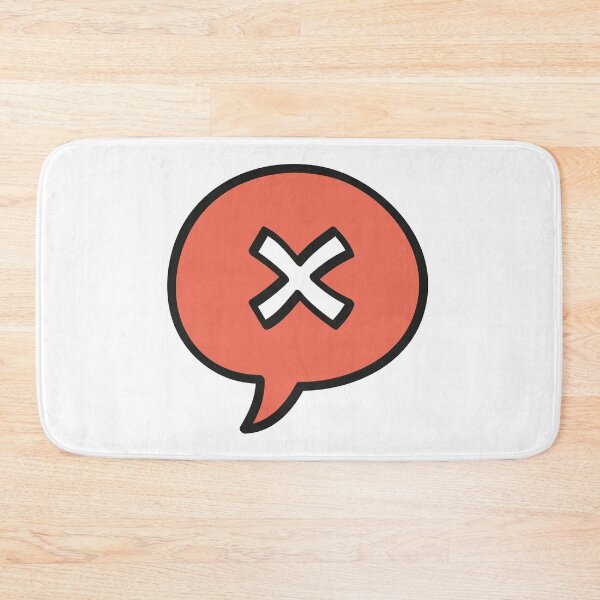Item preview, Wrong mark sign in speech bubble designed and sold by KasTanDesign.