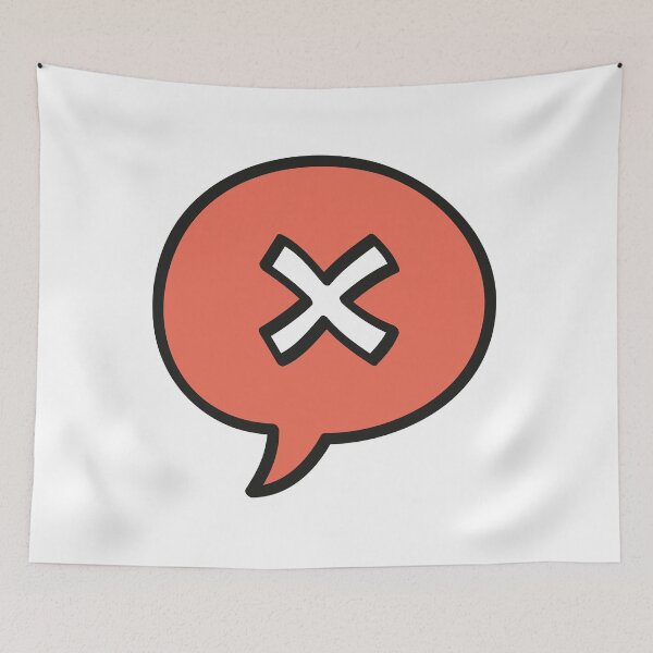 Item preview, Wrong mark sign in speech bubble designed and sold by KasTanDesign.