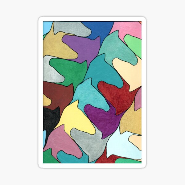 Abstract Horses Silhouette Sticker