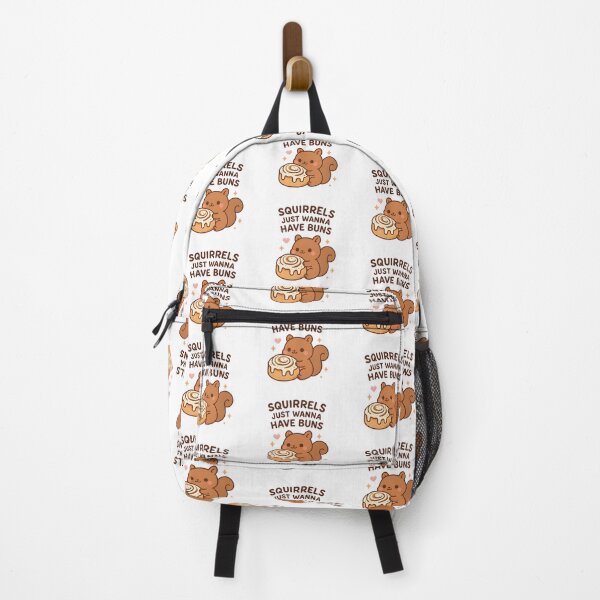 Item preview, Squirrels Just Wanna Have Buns | Kawaii Squirrel Cinnamon Roll Pun (Open Eyes) designed and sold by OsasChild.
