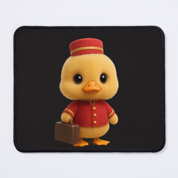 Item preview, Cute Duck Hotel Bellhop Porter Concierge | Kawaii Cottagecore Art designed and sold by Moons Studio.