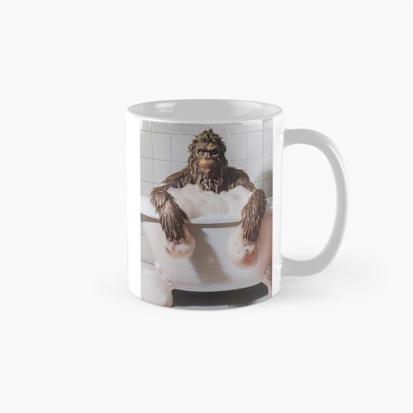 Item preview, Sasquatch Taking a Bath, Cute Bathroom Decor designed and sold by CheekyAnimalz.