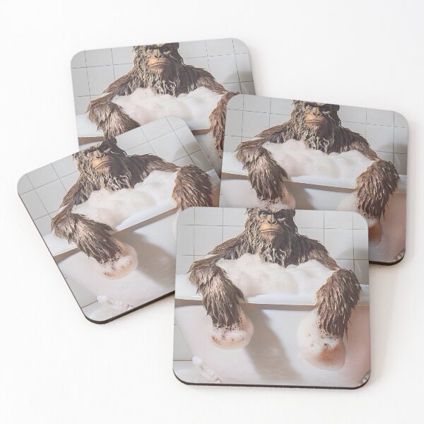 Item preview, Sasquatch Taking a Bath, Cute Bathroom Decor designed and sold by CheekyAnimalz.