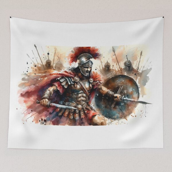 Item preview,  Roman warrior in watercolor designed and sold by paulrommer.
