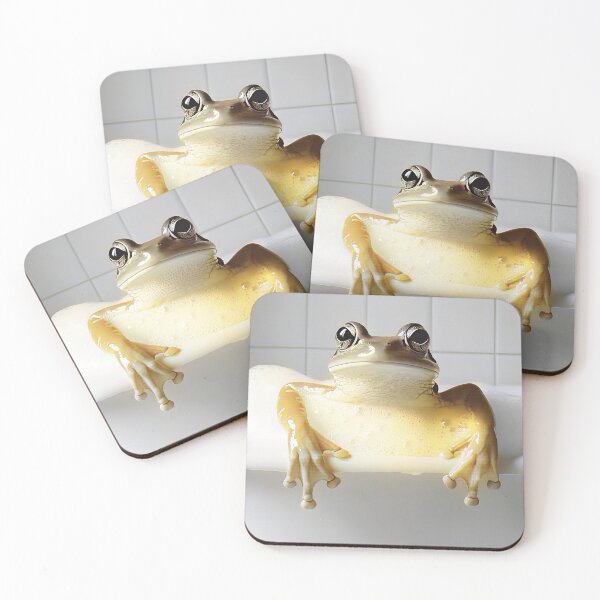 Item preview, Frog Taking a Bath, Cute Bathroom Decor designed and sold by CheekyAnimalz.