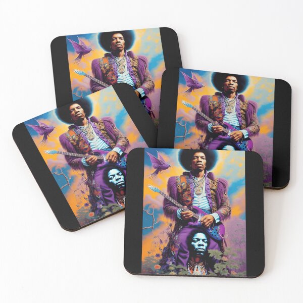Item preview, Arte psicodélico morado inspirado en Jimi Hendrix designed and sold by KathleenTLundgr.