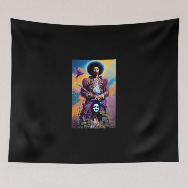 Aperçu de l'œuvre Art psychédélique violet inspiré de Jimi Hendrix créée et vendue par KathleenTLundgr.