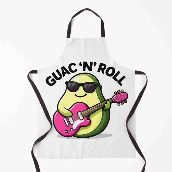 Item preview, Cool Avocado Playing Guitar with Guac 'n' Roll Text designed and sold by Mapplefords.